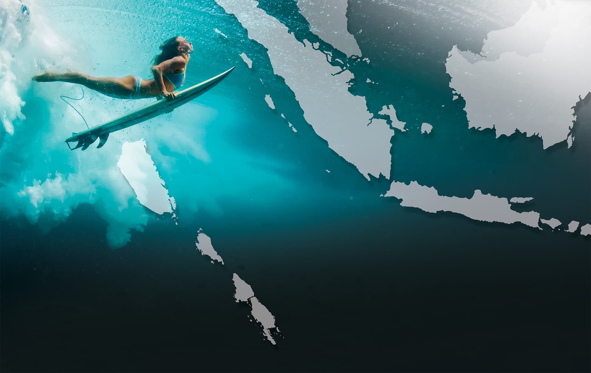 Map showing the Mentawai Islands west of Sumatra